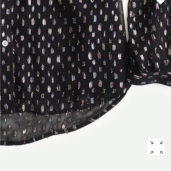 J crew Tie-neck blouse with rainbow Lurex® dot - Picture 5 of 10